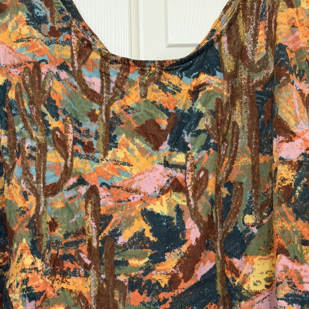 Lucy & Yak Bowie Sleeveless Corduroy Jumpsuit in Nevada Print Size 20 Boutique - Picture 6 of 12